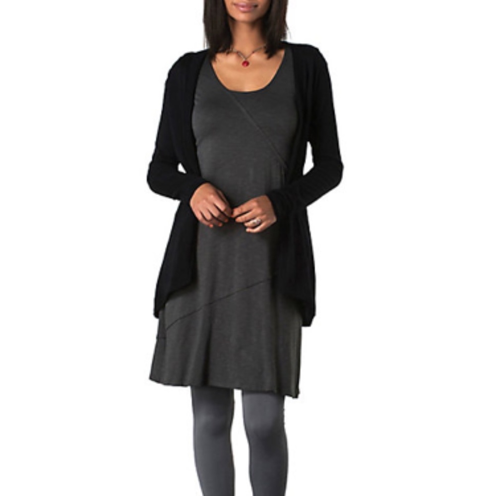 Horny Toad Women's Oblique‎ V Dress Charcoal Black Size M